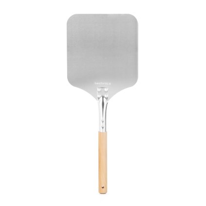 Lopata na pizzu s dřevěným úchytem, čtvercová, 228x280x580 mm | TECHNICA, Pizza Line