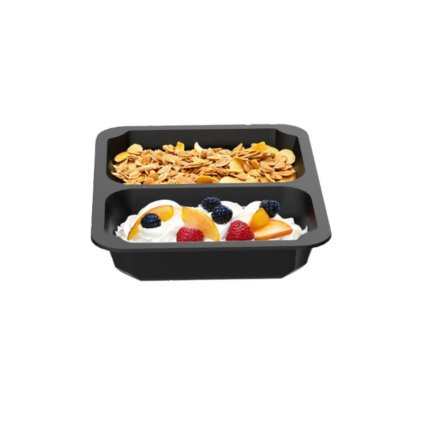 Černá dvoukomorová zatavovací miska, 227x178x50 mm, balení 320 ks | TECHNICA, MAPCOR2C22750DC