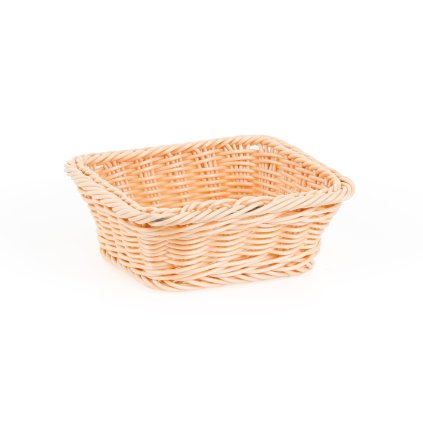 Košík obdélníkový z polyratanu GN 1/6 176x162x65 mm, béžový | TECHNICA, Gold Line