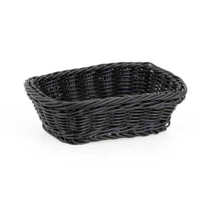 Košík obdélníkový z polyratanu 190x130x60 mm, černý | TECHNICA, Gold Line