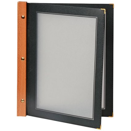 Vložka do jídelního lístku, černý rám | CONTACTO, 5830/042