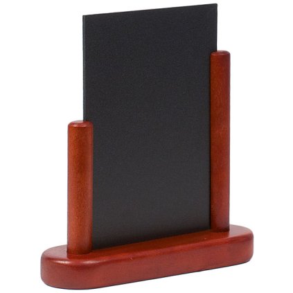 Tabule na menu s dřevěným podstavcem, mahagón 150x100 mm | CONTACTO, 7685/151