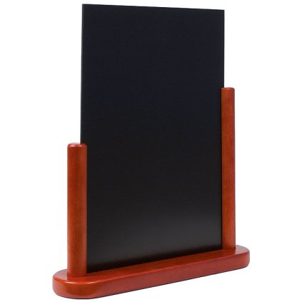 Tabule na menu s dřevěným podstavcem, mahagón 300x210 mm | CONTACTO, 7685/301