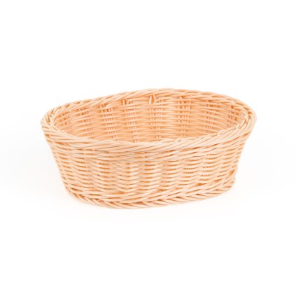 Košík oválný z polyratanu 250x190x75 mm, béžový | TECHNICA, Gold Line