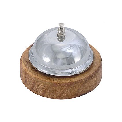 Recepční zvonek chromovaný, průměr 90 mm | CONTACTO, 1048/001