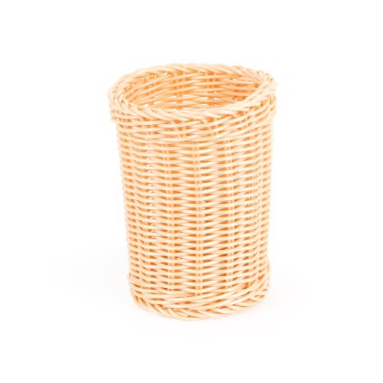 Košík na příbory z polyratanu ⌀ 120x150 mm, béžový | TECHNICA, Gold Line