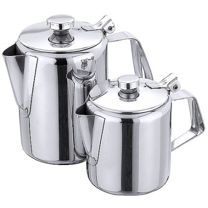 Džbánek na kávu z nerezové oceli, s víkem a sítem 1,3 l | CONTACTO, 502/150