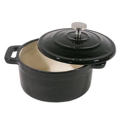 Rendlík litinový s pokličkou 0,25 l, černý | CONTACTO, 5731/100