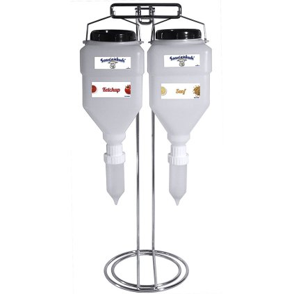 Sada dvou dávkovaču z polypropylénu na omáčky, objem 5,5 l | CONTACTO, 1463/002
