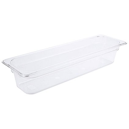 Gastronádoba GN 2/4 100 mm z polykarbonátu, průhledná | CONTACTO, 8224/100