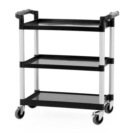 Číšnický vozík 3-policový z polypropylénu 1020x500x950 mm | TECHNICA, Silver Line
