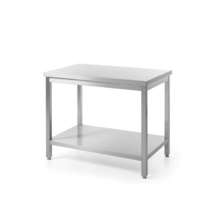 Centrální pracovní stůl s policí 1600x600x850 mm | HENDI, Bistro Line
