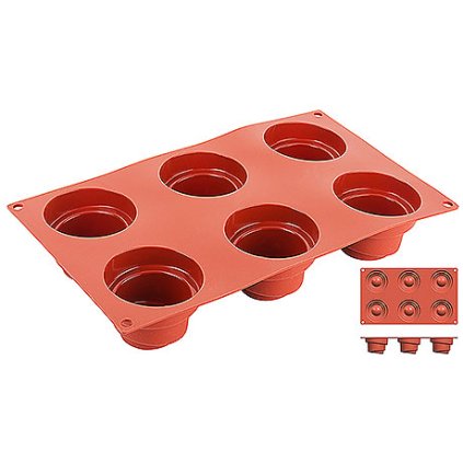 Silikonová forma na pečení, formičky o průměru 68 mm | CONTACTO, 6642/068