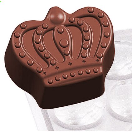 Silikonová forma z polykarbonátu na čokoládky, koruna | CONTACTO, 6751/018