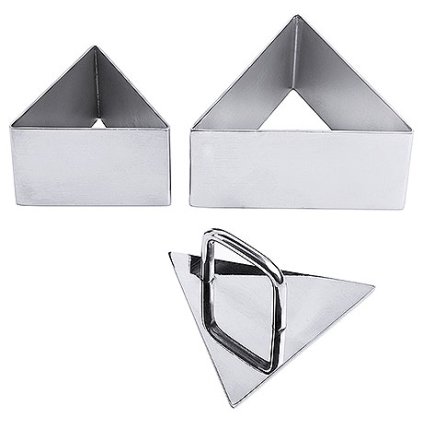 Rám nerezový na pěnu  100x40 mm ve tvaru trojúhelníku  | CONTACTO, 681/100