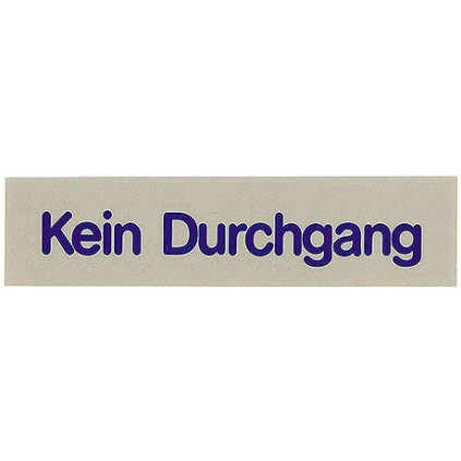 Tabulka "Kein Durchgang", šedá | CONTACTO, 7673/008