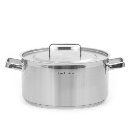 Hrnec nízký 12,9 l, průměr 320 mm, z nerezové oceli s pokličkou | TECHNICA, Platinum Line
