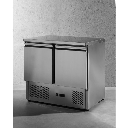 Stůl chladící, dvoudveřový, s pracovní deskou 0,25kW nerezový | HENDI, Profi Line