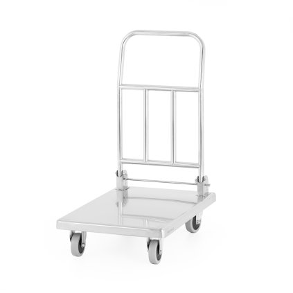 Plošinový vozík z nerezové oceli 740x480x860 mm | PRESTONA, 810174