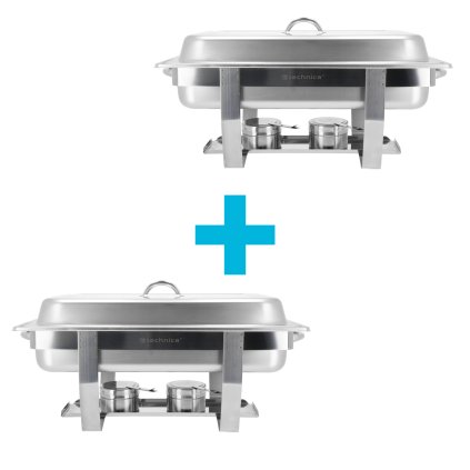 Chafing GN 1/1, 9l, 605x370x240 mm - 2 ks | TECHNICA, Silver Line