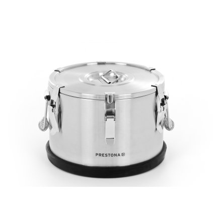 Termoska k přepravě potravin 10 l z nerezové oceli s podstavcem z umělé hmoty | PRESTONA, P59110