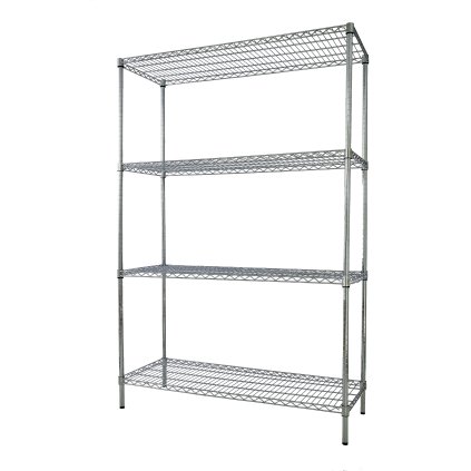 Regál 4-policový 600x600x1800 mm z chromované oceli | TECHNICA, Silver Line