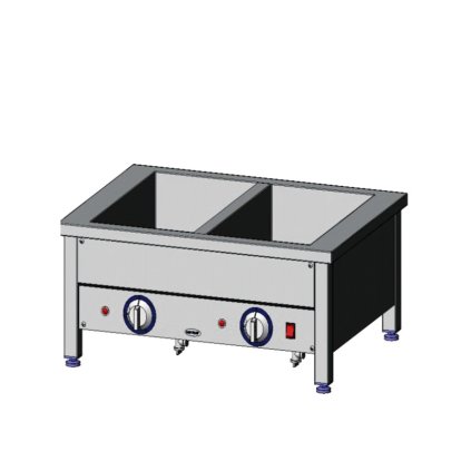 Elektrická ohřevná vana 2-komorová, 800x600x350 mm, 1,6 kW | EGAZ, BE-2NS