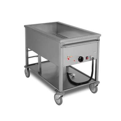 Elektrická ohřevná vana 1-komorová, 1100x600x850 mm s policí, pojizdný, 2,4 kW | EGAZ, BE-3J