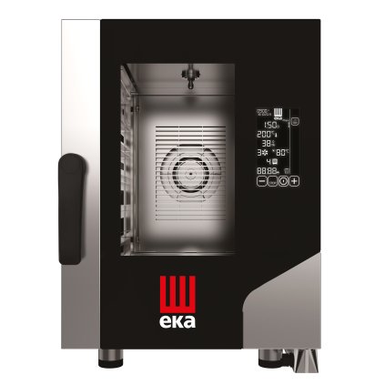Konvektomat - parní, elektrický, 6xGN2/3, 5.2 kW, 400V, 500x750x700 mm, černý | EKA, Millennial Black Mask