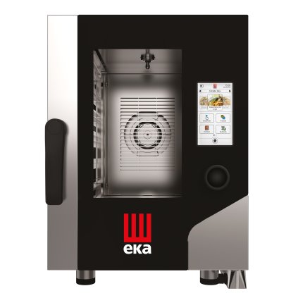Konvektomat - parní, elektrický, 6xGN2/3, 5.2 kW, 400V, 500x750x700 mm, černý | EKA, Millennial Touch Screen