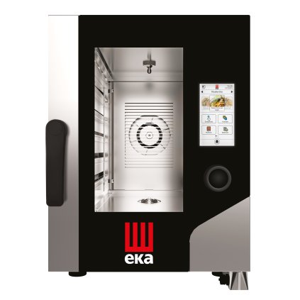 Konvektomat - parní, elektrický, 6xGN2/3, 7.8 kW, 400V, 500x930x700 mm, černý | EKA, Millennial Touch Screen