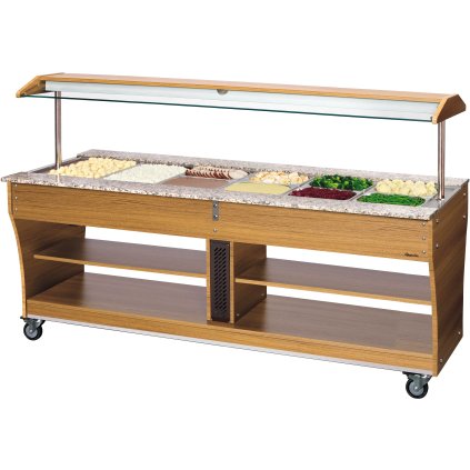 Bufetový vozík, ohřívací , 6x GN 1/1 2150x880x1370 mm | BARTSCHER, 125624