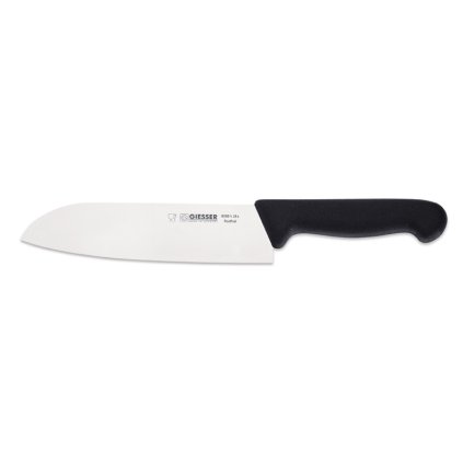 Nůž kuchařský Santoku, japonská forma 180 mm, černý | GIESSER, 8269 k