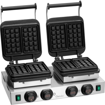 Vaflovač dvoudílný s litinovou plotýnkou , 600x460x245 mm | BARTSCHER, 370196