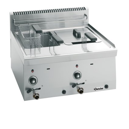 Fritéza plynová 600x600x290 mm, 2x8 l | BARTSCHER, 600 Imbiss