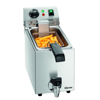 Fritéza s vypouštěcím ventilem 4 l, 2 kW, 200x530x340 mm | BARTSCHER, Snack I Plus