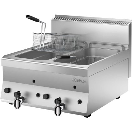 Fritéza plynová 2x8 l, 600x650x295 mm, inox | BARTSCHER, 1152113