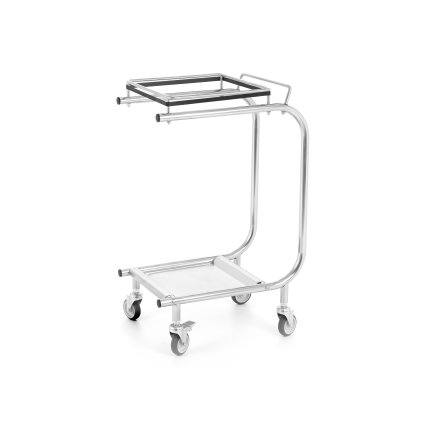 Stojan na pytle s odpadem se dvěma kolečky 505x355x800 mm | TECHNICA, Silver Line