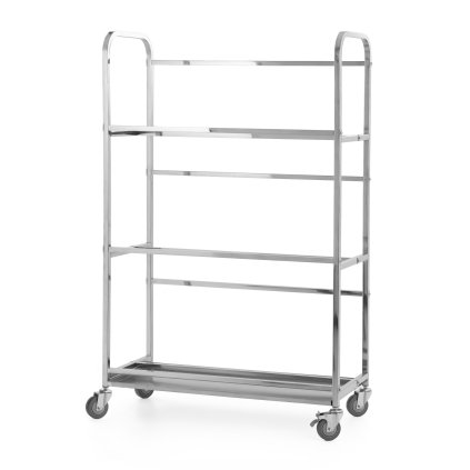 Vozík z nerezové oceli, 3x10 koš do myčky, 1075x470x1705 mm | TECHNICA, Silver Line