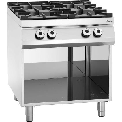 Plynový sporák 4 hořáky, 800x900x900 mm | BARTSCHER, 2951131