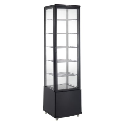 Stolní chladicí vitrína černá s osvětlením LED, 270 l, 556x526x1913 mm | TECHNICA, Cold Line Air