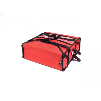 Taška na pizzu na 2 krabice 350x350 mm, material Cordura, červená s černým lemováním | FURMIS, T2S