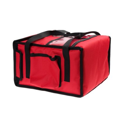 Taška na pizzu na 4 krabice 350x350 mm, material Cordura, červená s černým lemováním | FURMIS, T4S