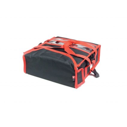 Taška na pizzu na 2 krabice 350x350 mm, material Cordura, černá s červeným lemováním | FURMIS, T2S