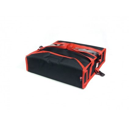 Taška na pizzu na 2 krabice 450x450 mm, material Cordura, černá s červeným lemováním | FURMIS, T2L