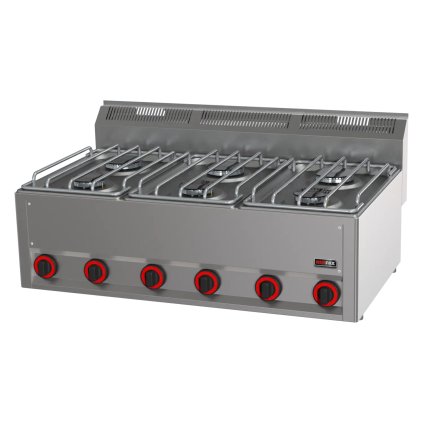 Sporák plynový 6x hořák bez podestavby | REDFOX - SP 90 GL