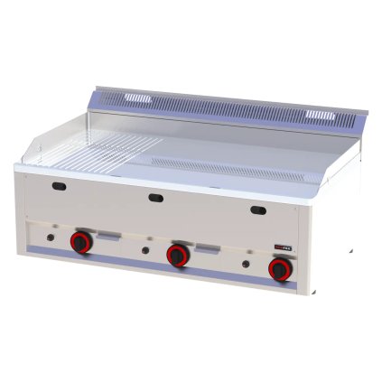 Grilovací deska 97x48 plynová chromovaná kombinovaná bez podestavby | REDFOX - FTHRC 90 GL