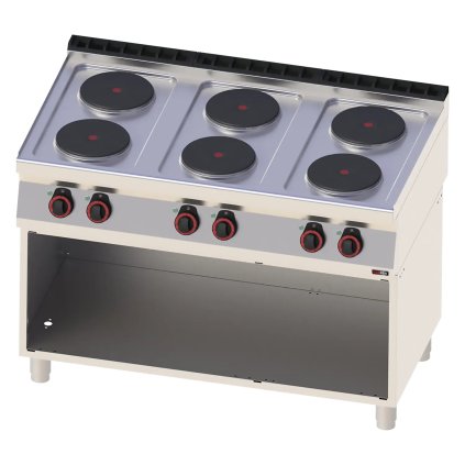 Sporák elektrický 6x plotýnka s podestavbou 400 V | REDFOX - SP 70/120 E