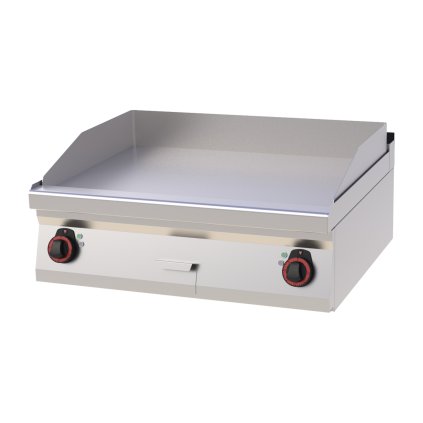 Grilovací deska 80x51 elektrická chromovaná hladká bez podestavby 400 V | REDFOX - FTHC 70/08 E