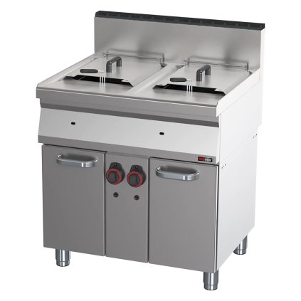 Fritéza plynová dvojitá 0,8 kW/l, 15+15 l s podestavbou | REDFOX - FE 70/80 G